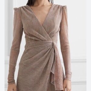 Patio Lurex Draped Mini Dress